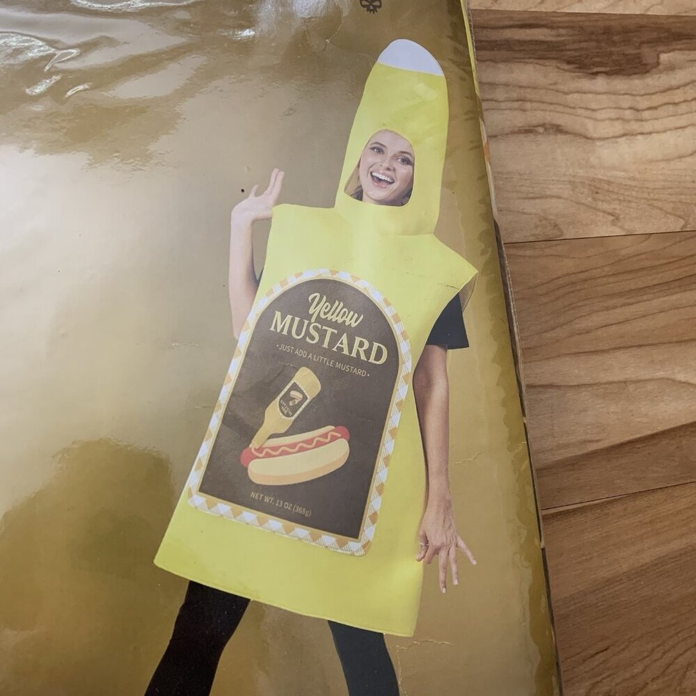 Hauntlook Ballpark Yellow Mustard Costume Adult One Size Unisex Halloween